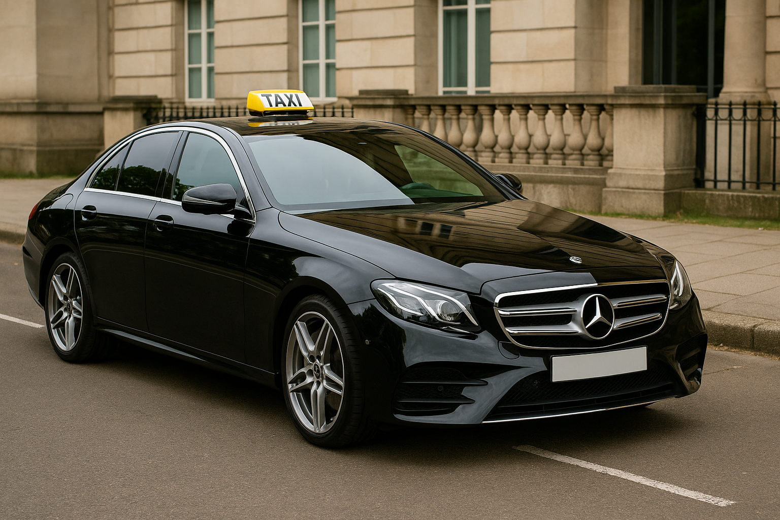 Taxi Anzin – Mercedes noire confortable pour trajets gares, aéroports et transports médicaux